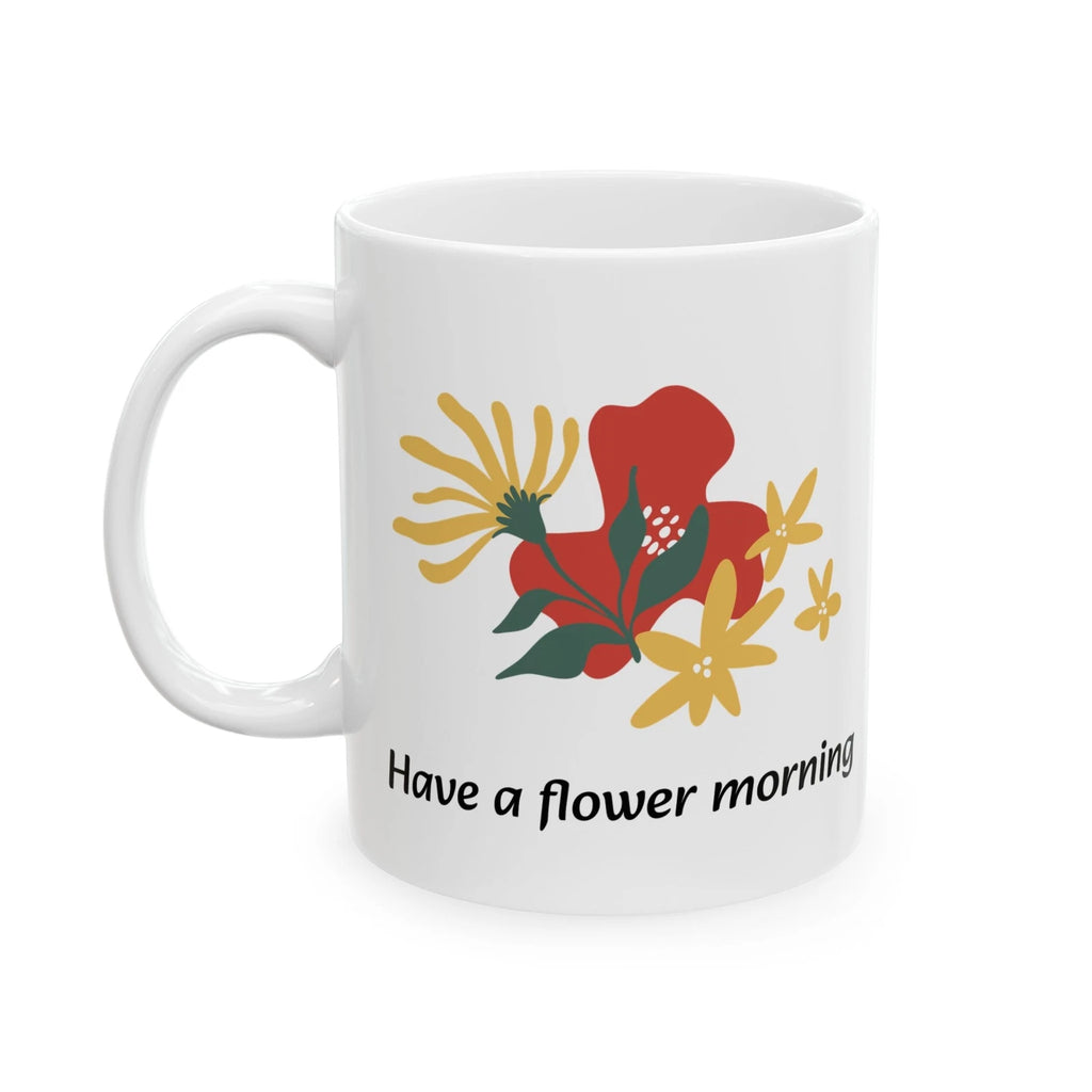 Flower Poppy Ceramic Mug, (11oz)