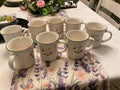 Pfaltzgraff Winterberry Flat Bottom Coffee Mugs Set of 8 Perfect Condition 8 oz.