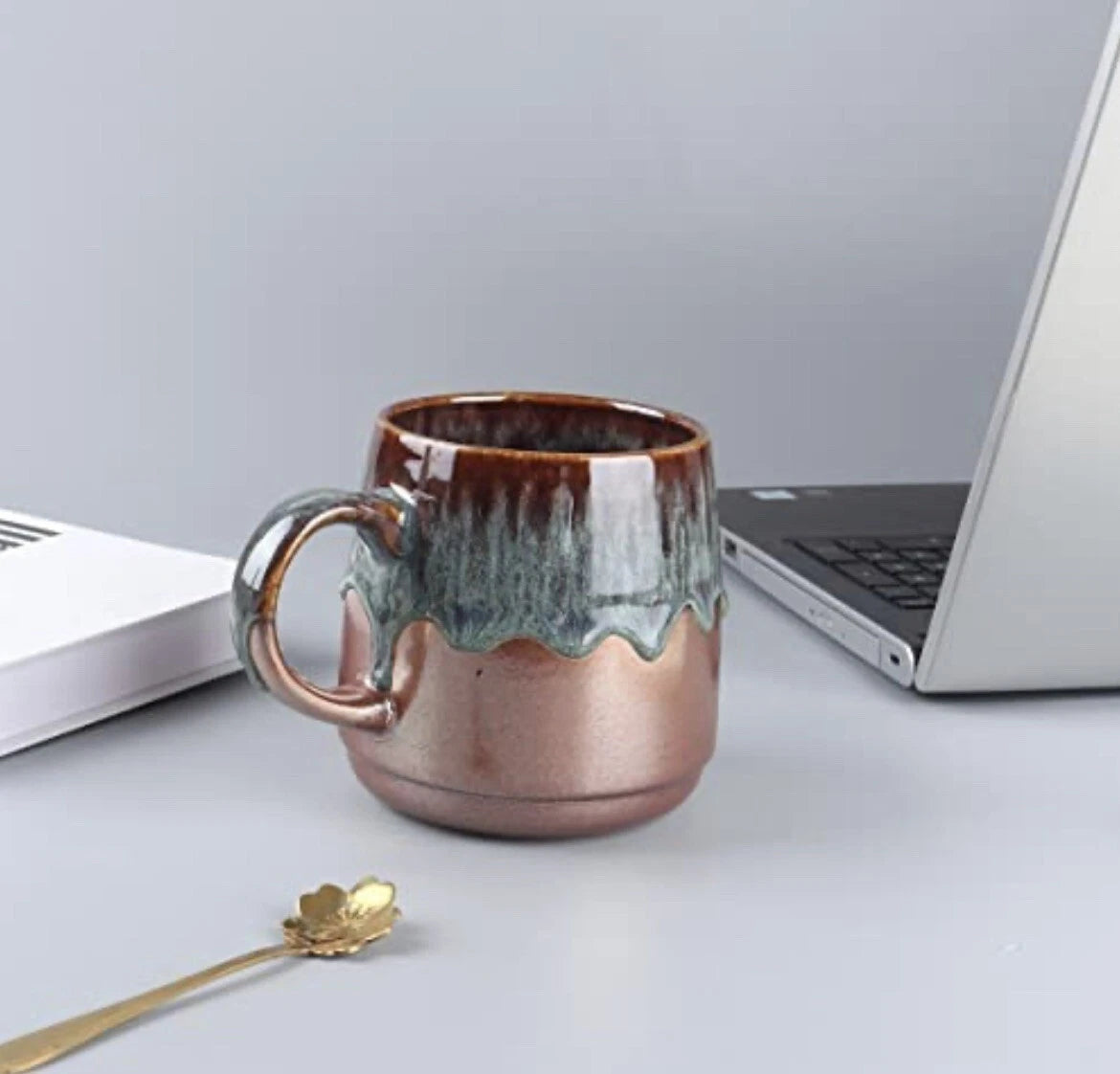 Large Ceramic Coffee Mug, Big Tea Cup for Office and Home, 21 Oz 1 PCS - green